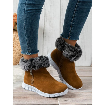 Weiche Winterschuhe Runde Zehe Plüsch