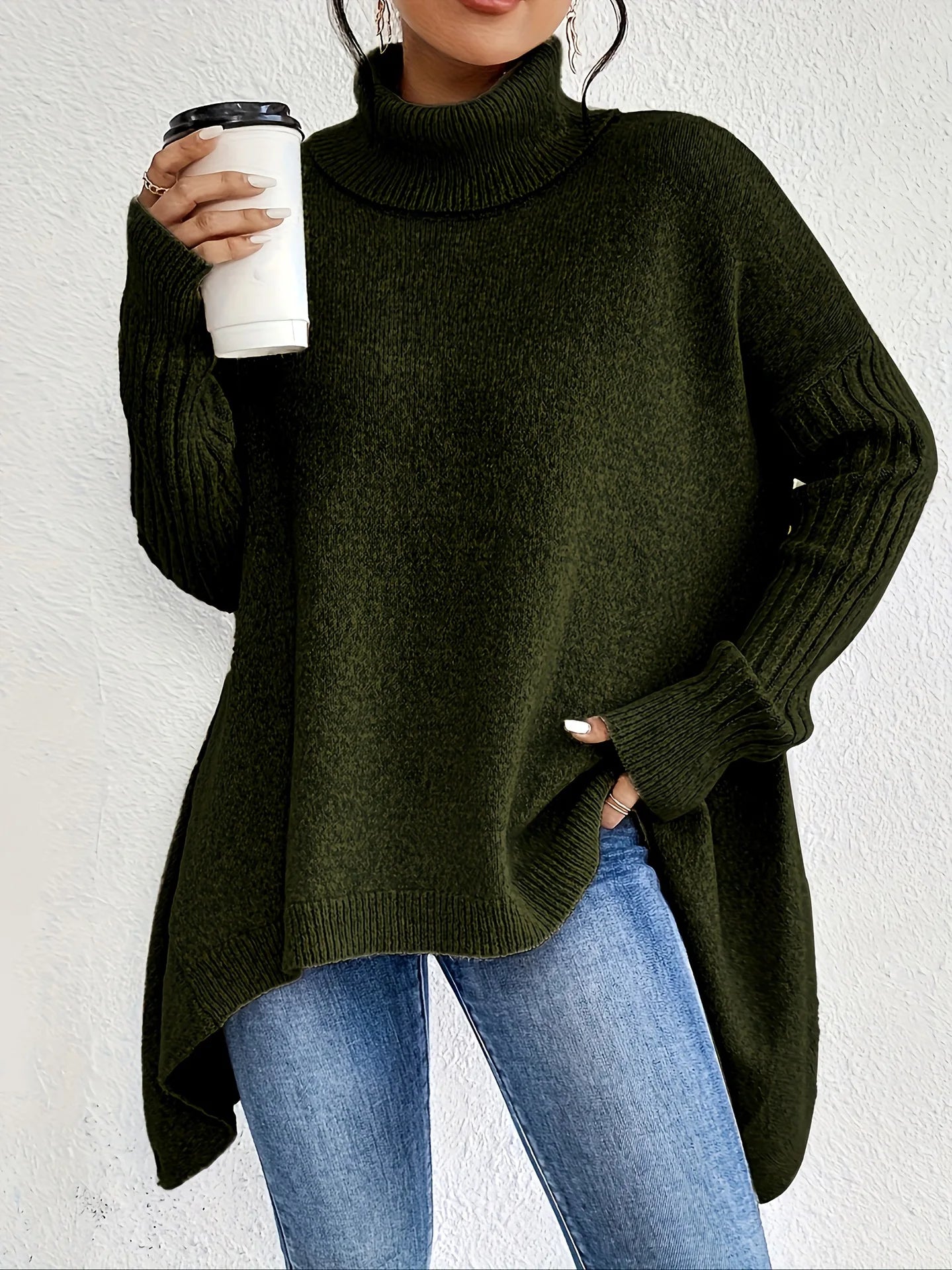 Damen Winterpullover Oversized Weich
