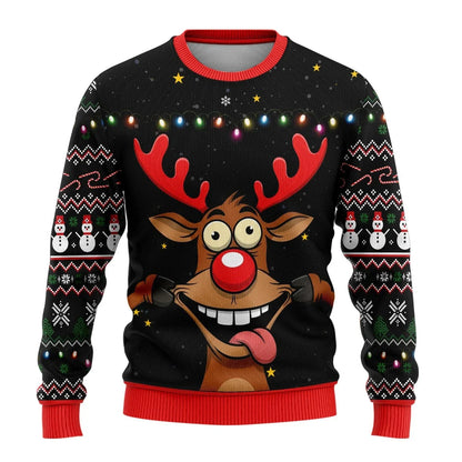 Weihnachtspullover Herren Schneemann Motiv