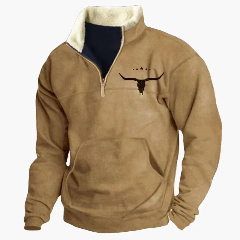 Stylischer Pullover Western Look Ethno Muster Outdoor