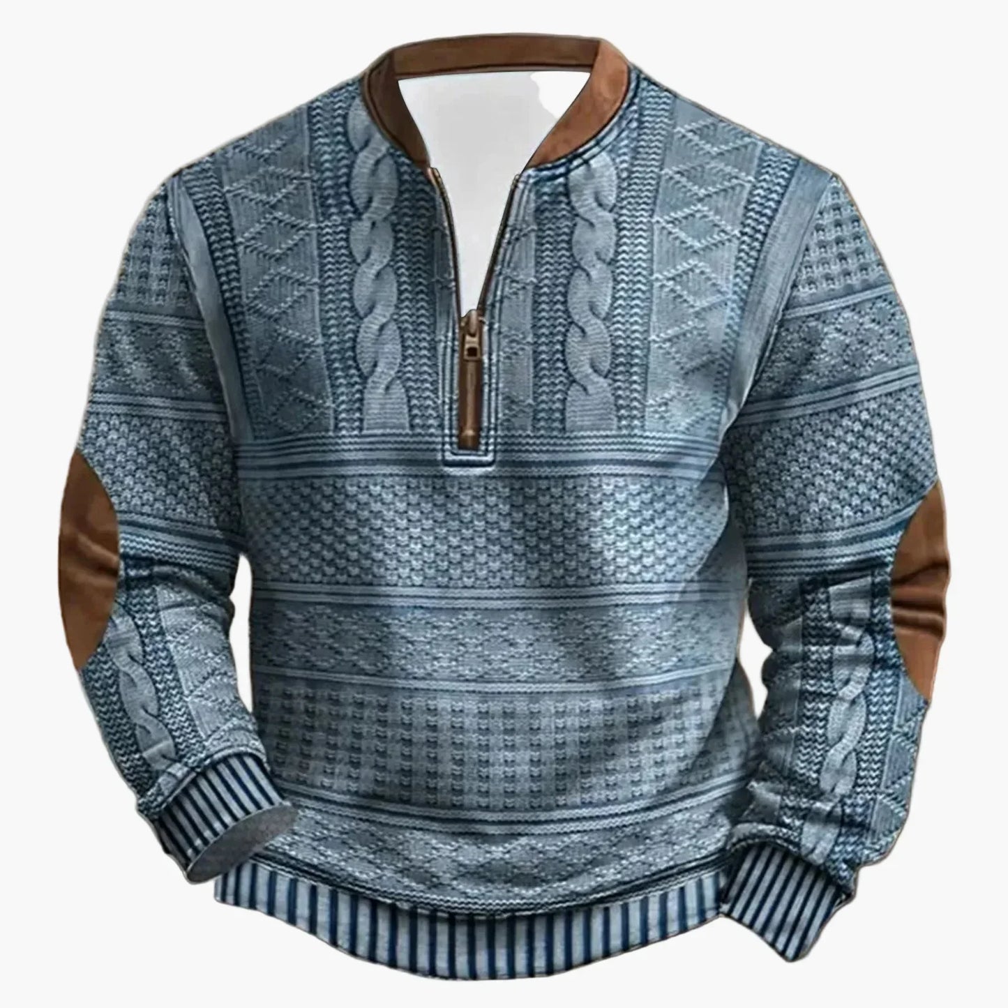 Bequemer Outdoor Pullover Stehkragen Zip