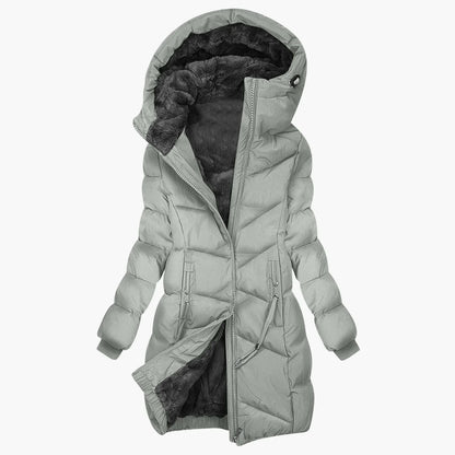 Wintermantel Damen Lang Steppjacke Kapuze Warm