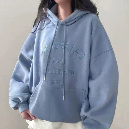 Große Damen Hoodie Mit Stickerei Design