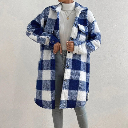 Modische Karojacke Warm Polarfleece