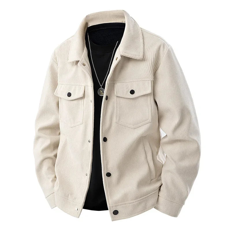 Herren Winterjacke Modern mit Knöpfen und Brusttasche