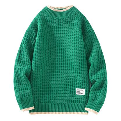 Herren Strickpullover Textur Optik
