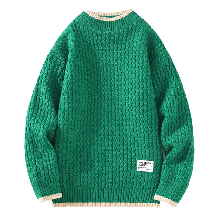 Herren Strickpullover Textur Optik