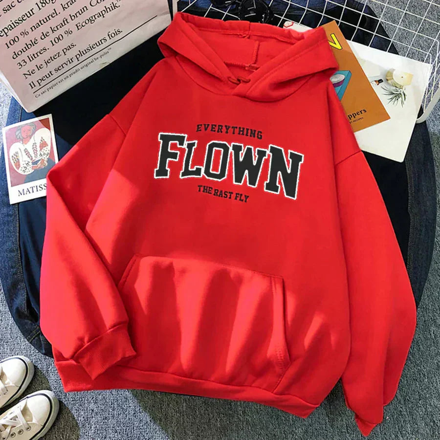 Stylischer Kapuzenpulli mit Trend-Druck für Damen