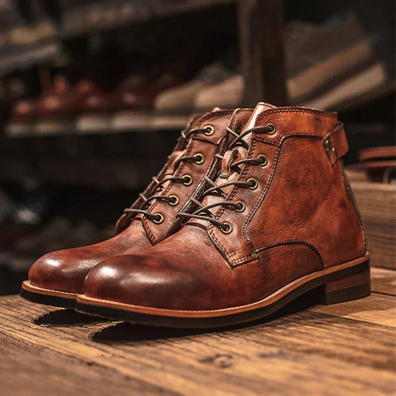 Herrenstiefel Elegant Schnürsenkel Klassik - IdealeKleiden