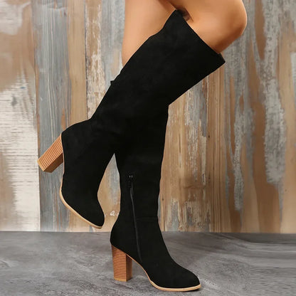Stylische Stiefel Damen | Hoher Absatz Thick Sole Stiefel