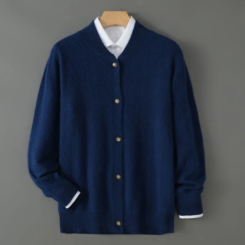 Damen Strickjacke Soft mit Knöpfen Vorne