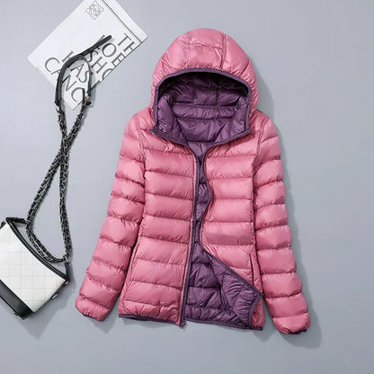Kapuzen-Daunenjacke Warm Winter