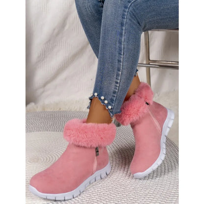 Weiche Winterschuhe Runde Zehe Plüsch - IdealeKleiden