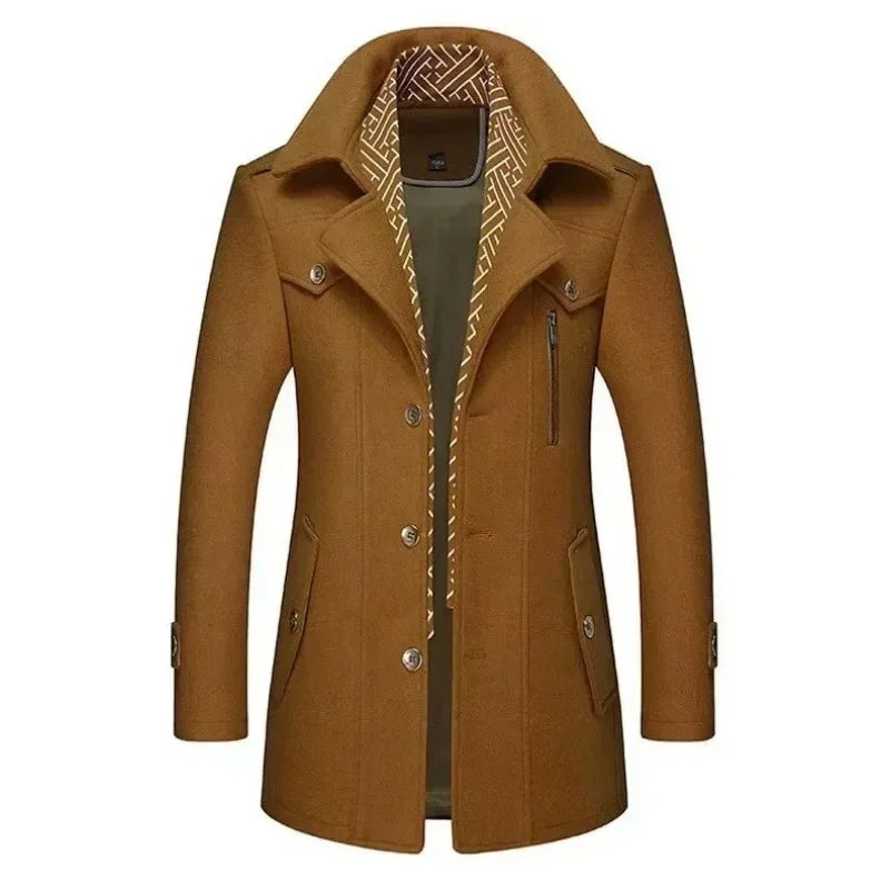Eleganter Business Mantel Klassisch Modern Winterjacke