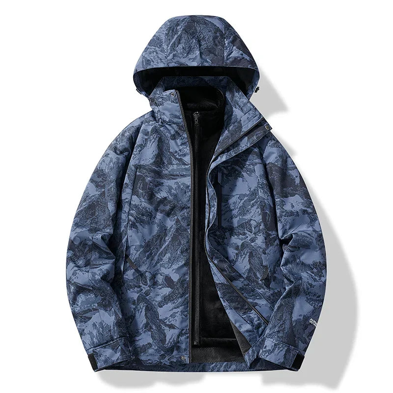 Herren Winterjacke Warm Kapuze Outdoor