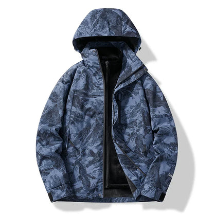 Herren Winterjacke Warm Kapuze Outdoor
