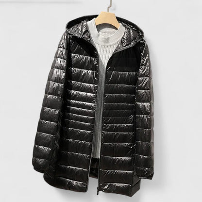 Damen Steppmantel Winter Warm Reißverschluss