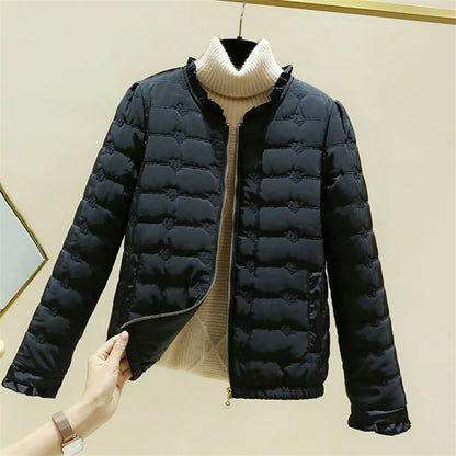 Lässige Rüschensaum-Jacke Leicht Sommer