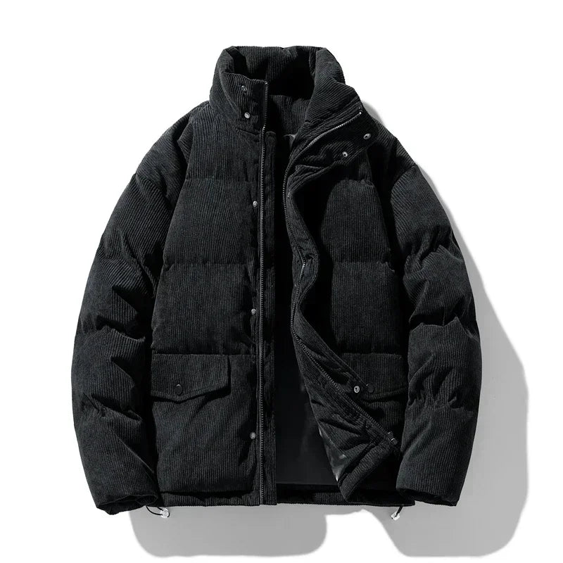 Herren Steppjacke Winter Warm Cord Trend
