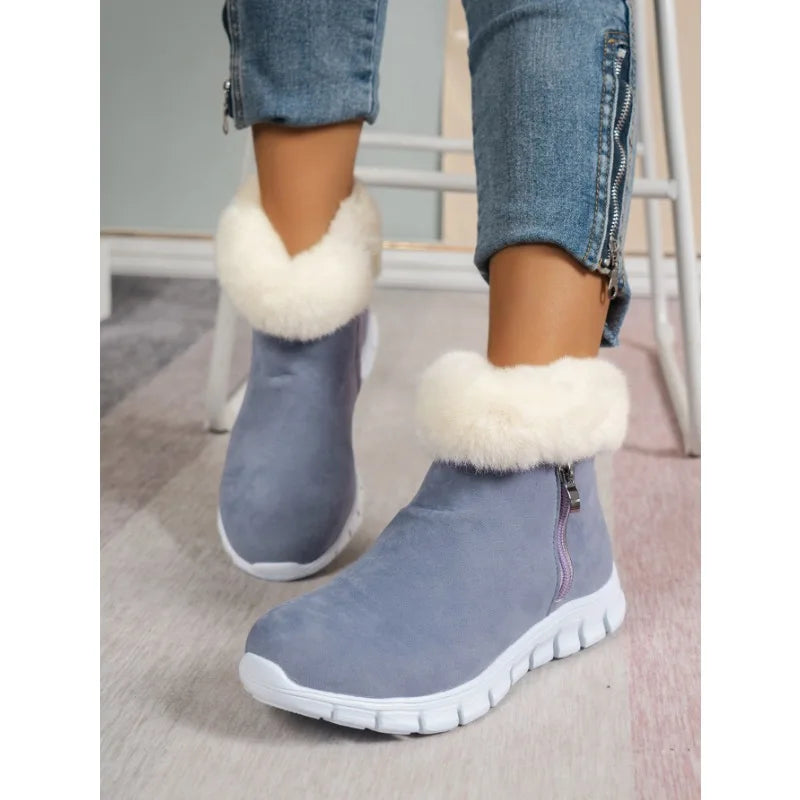 Weiche Winterschuhe Runde Zehe Plüsch