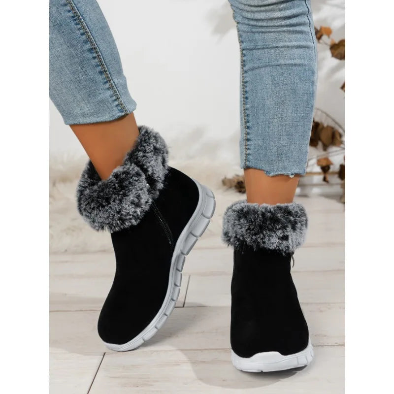 Weiche Winterschuhe Runde Zehe Plüsch