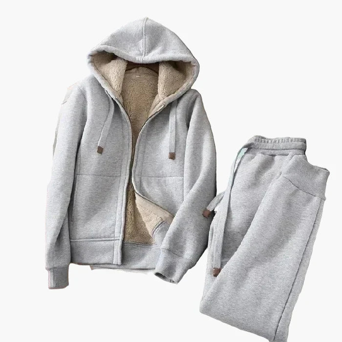 Praktischer Trainingsanzug mit Kapuzenjacke und Jogginghose Sportlich Bequem