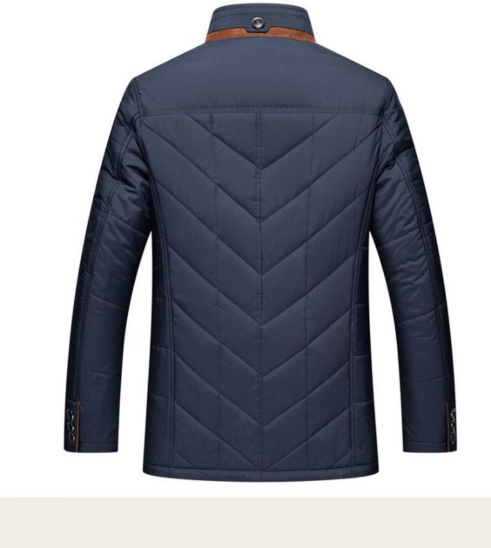 Bequemer Herren Mantel Modern Kragenlos - IdealeKleiden