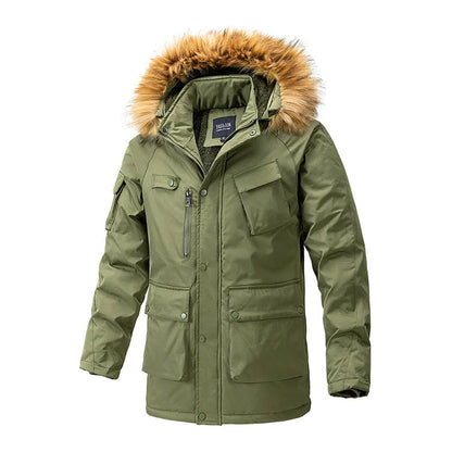 Herren Wintermantel Dick Warm Modern