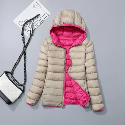 Kapuzen-Daunenjacke Warm Winter