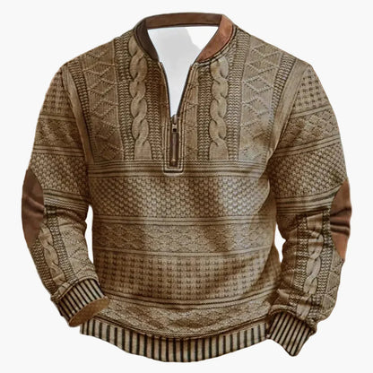Bequemer Outdoor Pullover Stehkragen Zip