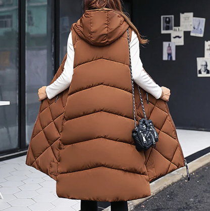 Damen Lang Bodywarmer Warm & Stylisch - IdealeKleiden