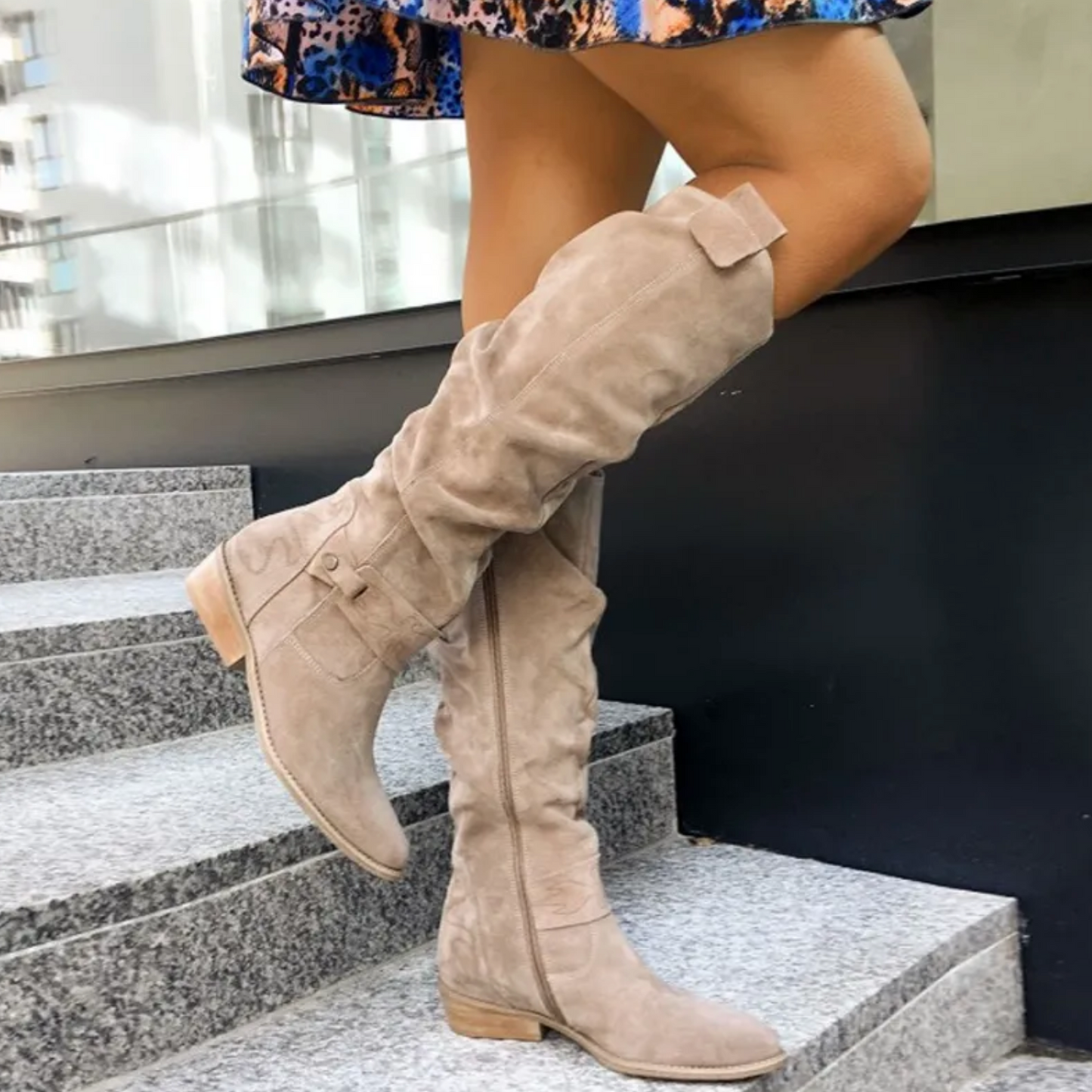 Elegante Damenstiefel Hochwertig Lederschuhe