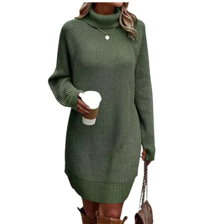 Weiches Damen Sweatkleid Mit Kragen