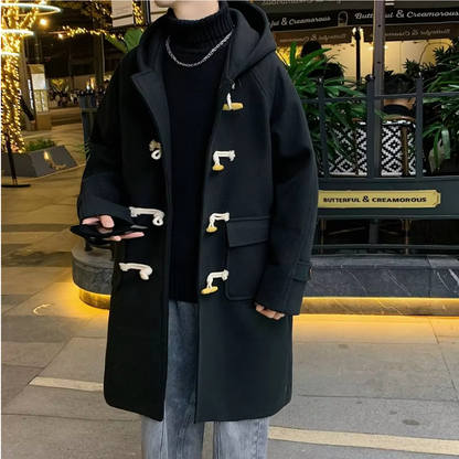 Herren Winterparka Lang Dufflejacke Warm - IdealeKleiden