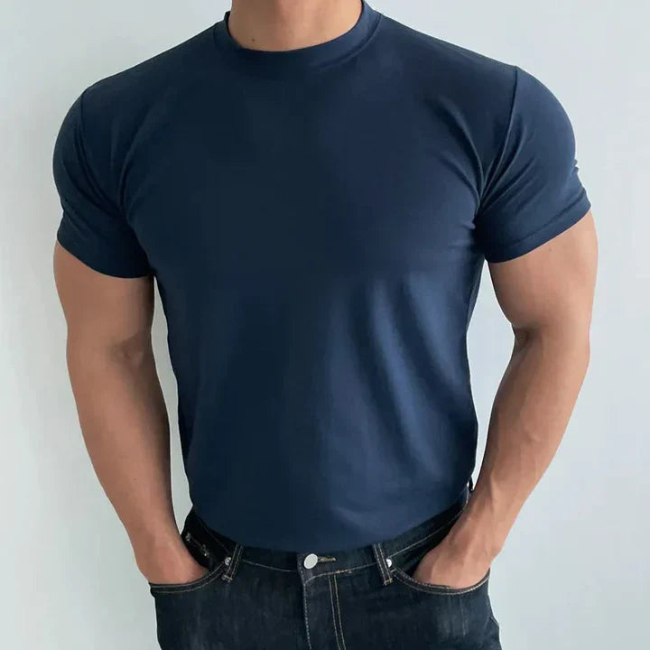 Einfaches Herren T-Shirt Rundhals