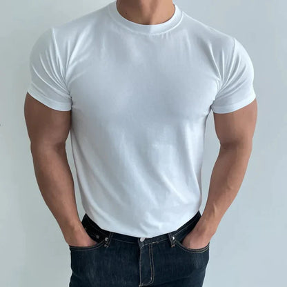 Einfaches Herren T-Shirt Rundhals