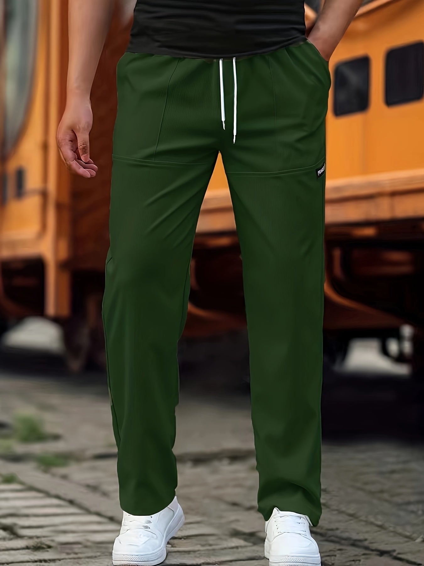 Schmale Jogginghose für Männer Dehnbar Kordelzug