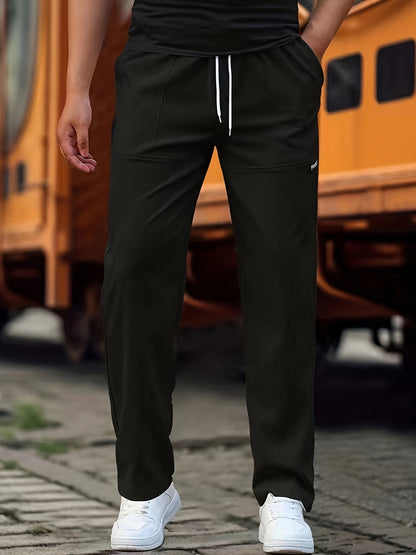 Schmale Jogginghose für Männer Dehnbar Kordelzug - IdealeKleiden