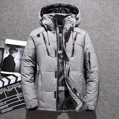 Warme Herren Winterjacke Kapuzen Daunenmantel