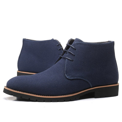 Herren Stiefeletten Wildleder Braun Schnürsenkel