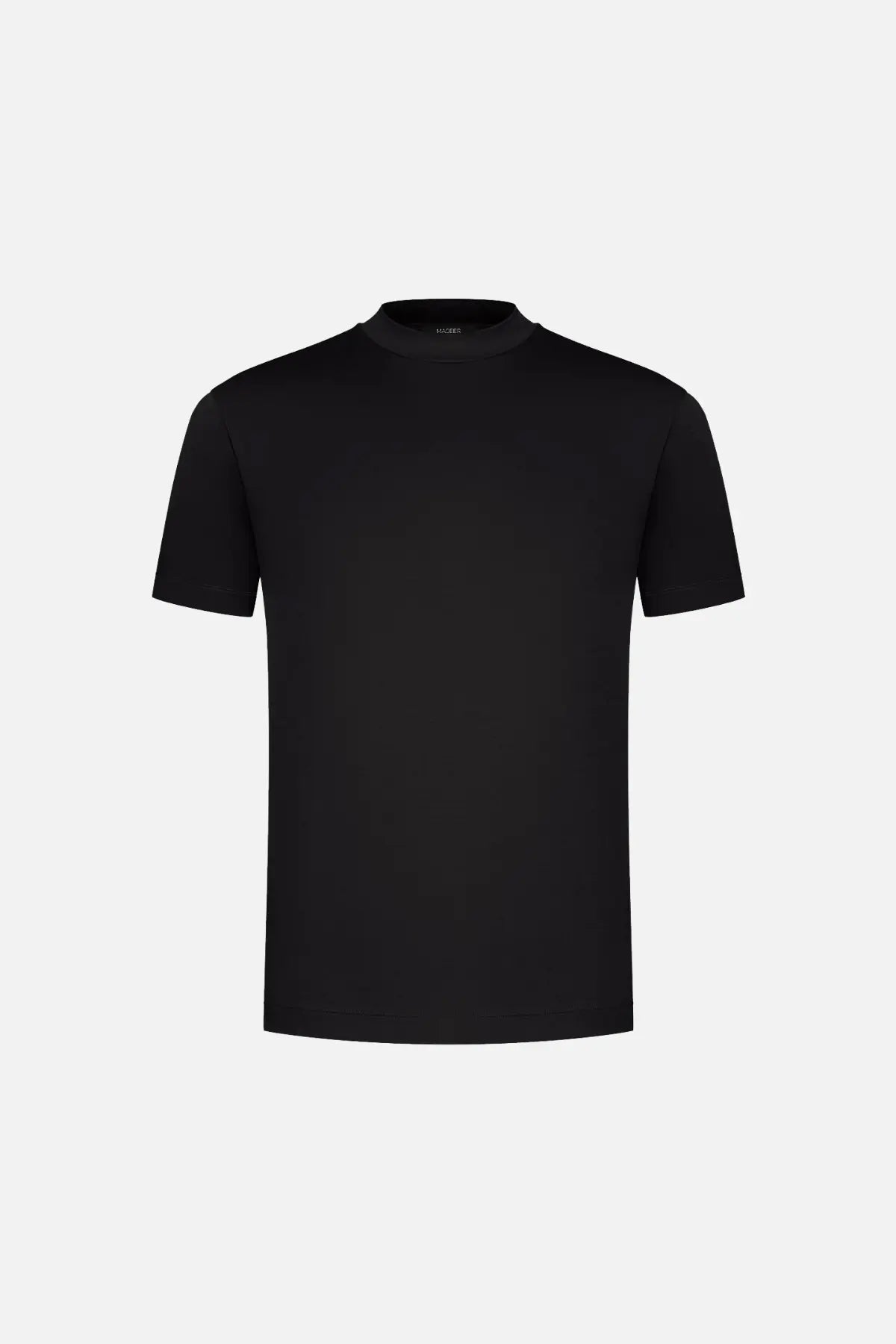 Bequemes Herren T-Shirt Schwarz Rundhals - IdealeKleiden