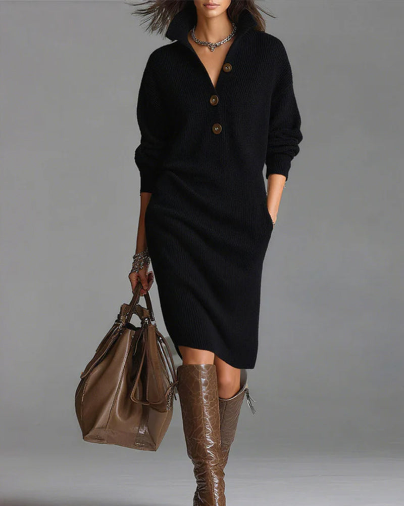 Elegante Damenkleidung - Lässig Einfarbig Herbst Winter