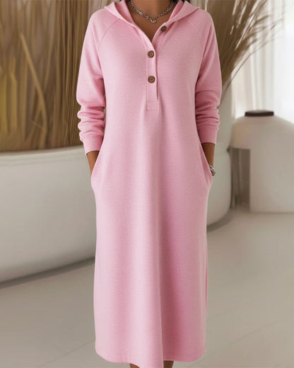 Kapuzenkleid Lässig Lockere Mode