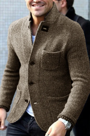 Herren Freizeitjacke Modern Button-Down Design