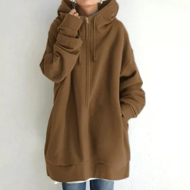 Damen Hoodie Kapuze Reißverschluss Herbst Winter