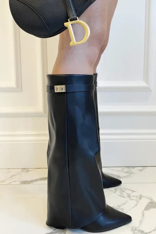 Stylische Wildleder Stiefel Kniehoch