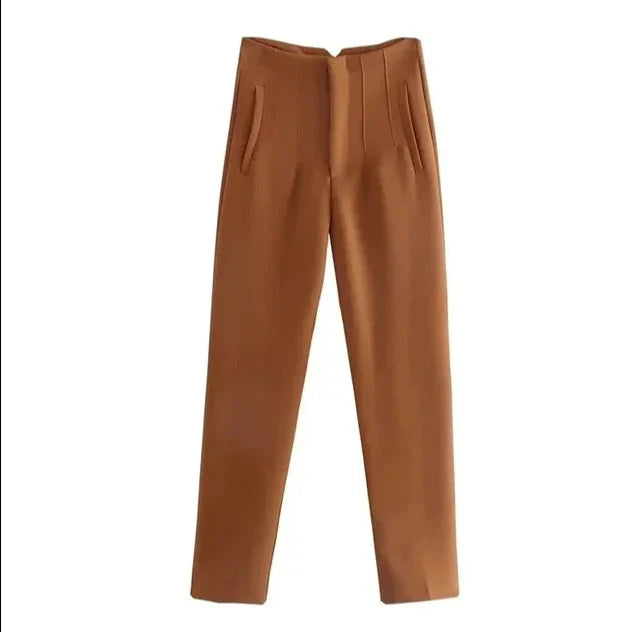 Hohe Bund Slim Fit Hose