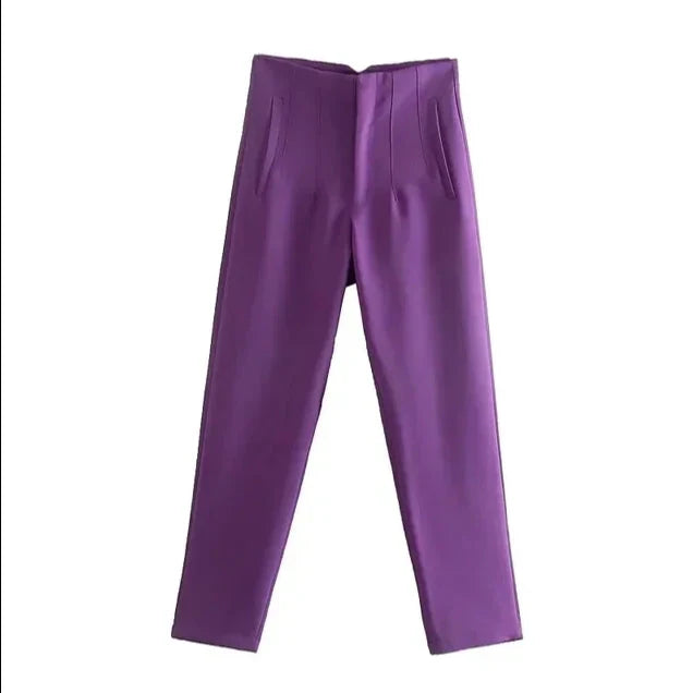 Hohe Bund Slim Fit Hose