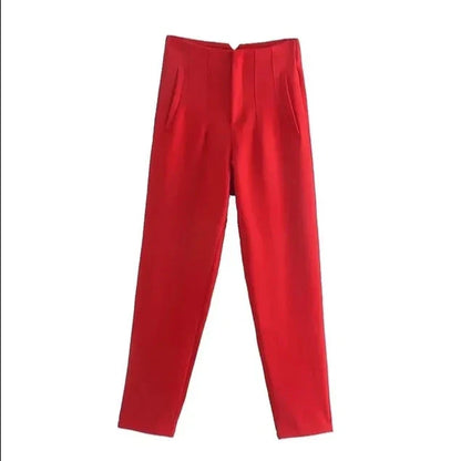 Hohe Bund Slim Fit Hose