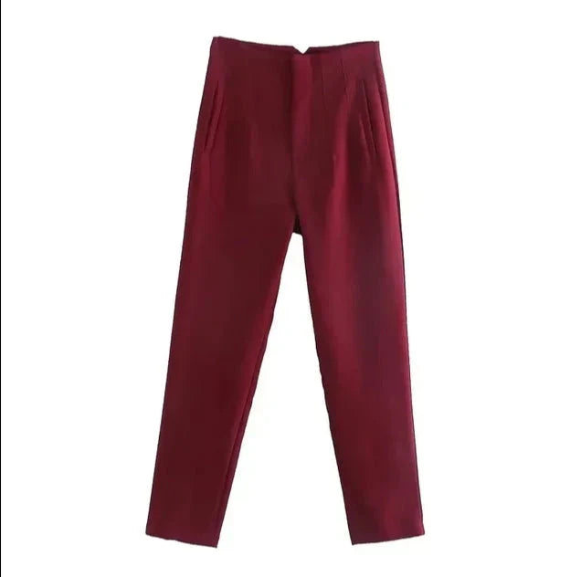 Hohe Bund Slim Fit Hose